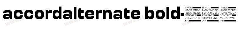 accordalternate bold字体转换